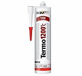 Герметик силикатный KimTec Termo 1200, термостойкий, черный, 280 мл