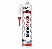 Герметик силикатный KimTec Termo 1200, термостойкий, черный, 310 мл