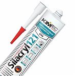 Герметик силакрил Kim Tec 121 02-04-72, для окон и дверей, белый, 280 мл