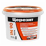 Шпаклевка полимерная Ceresit IN 90 3050195, универсальная, финишная, для внутренних работ, супербелая, 5 кг