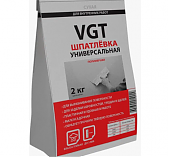 Шпатлёвка VGT универсальная полимерная сухая для внутренних работ 2 кг