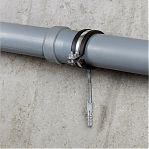 Хомут трубный TST 1 1/4", 38-42 мм, TST.886, металлический, с гайкой и шпилькой