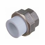 Муфта полипропиленовая Pro Aqua 25-1" ВР, PA20015, разъемная, комбинированная, белая