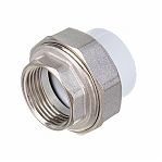 Муфта полипропиленовая Pro Aqua 32-3/4" ВР, PA20016, разъёмная, комбинированная, белая