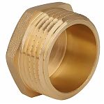 Заглушка резьбовая Gappo 3/4", НР, G1217.05, цилиндрическая, латунь
