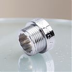 Удлинитель резьбовой 3/4", ВР-НР, длина 10 мм, прямой, латунь хромированная