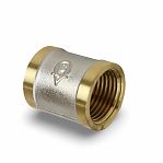 Муфта резьбовая TST Dy=15, 1/2", ВР-ВР, TST.121.0303, соединительная, латунь