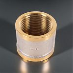 Муфта резьбовая TST 1"-1", ВР-ВР, Dy 25 мм, TST.121.0505, соединительная, латунь