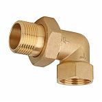 Американка угловая Gappo 1/2"-1/2", ВР-НР, G1224.04, с накидной гайкой, латунь