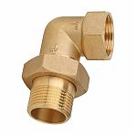 Американка угловая Gappo 1/2"-1/2", ВР-НР, G1224.04, с накидной гайкой, латунь