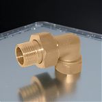 Американка угловая Gappo 1"-1", ВР-ВН, G1224.06, с накидной гайкой, соединительная, латунь