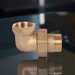 Американка угловая Gappo 1"-1", ВР-ВН, G1224.06, с накидной гайкой, соединительная, латунь