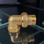 Американка угловая Gappo 1"-1", ВР-ВН, G1224.06, с накидной гайкой, соединительная, латунь