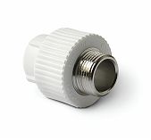 Муфта полипропиленовая Pro Aqua 32-1" НР, PA23018P, комбинированная, белая
