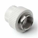 Муфта полипропиленовая ProAqua 40-1 1/4" ВР, PA22520P, комбинированная, белая