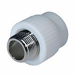 Муфта полипропиленовая ProAqua 40-1 1/4" НР, PA23520P, комбинированная, белая
