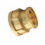 Муфта резьбовая 3/4"-1/2", ВР-ВР, соединительная, переходная, прямая, латунь