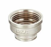 Муфта переходная 1"х 1/2" ВР, никелированная латунь для водоснабжения и отопления