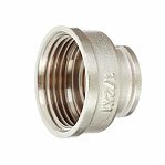 Муфта резьбовая 1"-1/2", ВР-ВР, соединительная, переходная, прямая, латунь никелированная