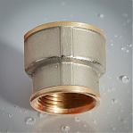 Муфта резьбовая 1"-3/4" ВР-ВР, соединительная, переходная, латунь