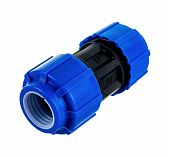 Муфта компрессионная ПНД, диаметр 25 мм, соединительная, для трубопровода