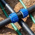 Муфта компрессионная ПНД, диаметр 25 мм, соединительная, для трубопровода