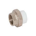 Муфта полипропиленовая ProAqua 40-1 1/4" ВР, PA20020, разъёмная, кмбинированная, белая