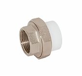 Муфта полипропиленовая ProAqua 40-1 1/4" ВР, PA20020, разъёмная, кмбинированная, белая