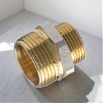 Ниппель переходной TST 3/4"х 1/2", НР-НР, TST.103.0403, латунь никелированная