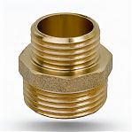 Ниппель резьбовой Gappo 1"-1/2", НР-НР, G1205.0604, переходной , латунь