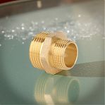 Ниппель резьбовой Gappo 1"-1/2", НР-НР, G1205.0604, переходной , латунь