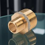 Ниппель резьбовой Viega 1"-1/2", НР-НР, RX 320287, переходной, бронза