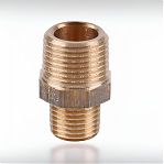 Ниппель резьбовой Viega 1"-1/2", НР-НР, RX 320287, переходной, бронза