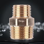 Ниппель резьбовой Viega 1"-1/2", НР-НР, RX 320287, переходной, бронза