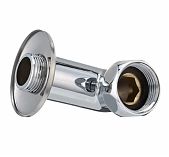 Соединение угловое г/ш 3/4"х 3/4" для полотенцесушителя, латунь, хромированное