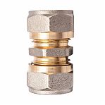 Муфта обжимная Frap F301.1616, 16х16 мм, равнопроходная, цанговое соединение, для металлопластиковых труб