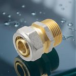 Муфта обжимная 20-3/4", НР, с накидной гайкой, переходная, компрессионная