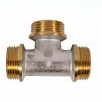 Тройник резьбовой TST 1/2"-1/2"-1/2" НР-НР-НР, TST.145.030303, равнопроходной, латунь