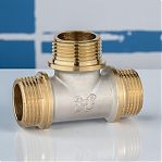 Тройник резьбовой TST 1/2"-1/2"-1/2" НР-НР-НР, TST.145.030303, равнопроходной, латунь