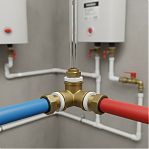 Тройник резьбовой 3/4"ВР, переходной, латунь, для металлопластиковых труб