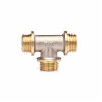 Тройник резьбовой TST 3/4"-3/4"-3/4" НР-НР-НР, TST.145.040404, равнопроходной, латунь