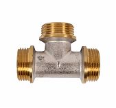 Тройник резьбовой TST 1"-1"-1", НР-НР-НР, TST.145.050505, равнопроходной, латунь