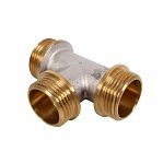 Тройник резьбовой TST 1"-1"-1", НР-НР-НР, TST.145.050505, равнопроходной, латунь