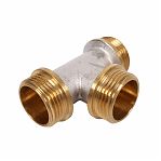 Тройник резьбовой TST 1"-1"-1", НР-НР-НР, TST.145.050505, равнопроходной, латунь