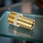 Штуцер для шланга, резьбовой TST, 20-1/2", НР, TST.172.0320, латунь