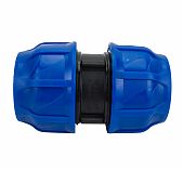 Муфта компрессионная ПНД, диаметр 63 мм, соединительная, для трубопровода