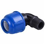 Угол 90 гр. для труб ПНД, КП706020, 20х1/2", компрессионный, резьбовой, для систем холодного водоснабжения