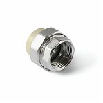 Муфта полипропиленовая ProAqua 50-1 1/2" ВР, PA20022, разъёмная, комбинированная, белая