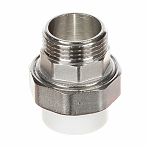 Муфта полипропиленовая Pro Aqua 50-1 1/2", НР, PA21022, разъемная, комбинированная, белая