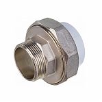 Муфта полипропиленовая ProAqua 50-1 1/2" НР, комбинированная, белая